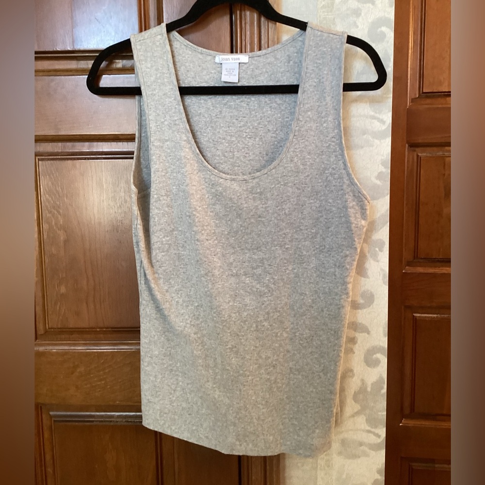 Joan Vass Light Gray Tank Top